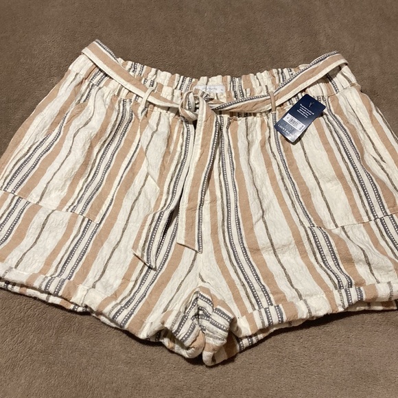 Lucky Brand Striped Paperbag Shorts - Picture 2 of 12